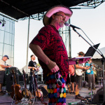 Joe Craven introduces The Horseflies at Grey Fox 2016 - photo © Tara Linhardt