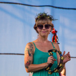 Liz Beebe with Dustbowl Revival at Grey Fox 2016 - photo © Tara Linhardt
