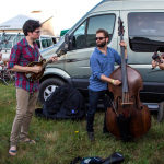 Lonely Heartstring Band warming up at Grey Fox 2016 - photo © Tara Linhardt