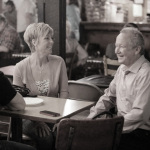 Jeff White chats with friends at The Station Inn (4/15/16)