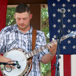 Justin Jenkins with Kenny & Amanda Smith at the 2016 Musicians Against Childhood Cancer festival - photo by Daniel Mullins
