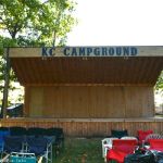 Chairs already lined up three days before the start of the 2016 Milan Bluegrass Festival - photo © Bill Warren