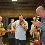 Junior Sisk and Chris Smith lead a Ralph Stanley tribute show at the 2016 Norwalk Music Festival - photo © Bill Warren