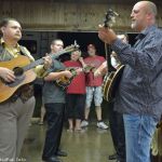Junior Sisk and Chris Smith lead a Ralph Stanley tribute show at the 2016 Norwalk Music Festival - photo © Bill Warren