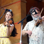 Annie Stanninec and Paul Shelasky with Good Ol' Persons at RockyGrass 2016 - photo by Daniel Mullins