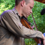 Shad Cobb with Tim O'Brien & Friends at RockyGrass 2016 - photo by Daniel Mullins
