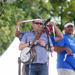 IIIrd Tyme Out gets the rag head treatment at SamJam 16 - photo by Jenny Buckler