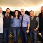 Alecia Nugent with Balsam Range backstage at SamJam 16 - photo by Jenny Buckler