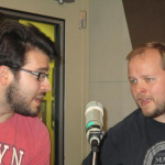 Nick Dumas and Rick Faris with Special Consensus at the studios of WFPK in Louisville (11/18/16) - photo by Bob Mitchell