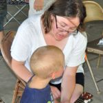 SMBGMA instrument petting zoo at the 2016 Charlotte Bluegrass Festival - photo © Bill Warren