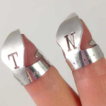 Sterling silver banjo picks from Anvil Jewelry