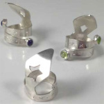 Sterling silver banjo picks from Anvil Jewelry