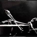 Joseph Kwon with The Avett Brothers at the Legendary Giveback (10/19/12) - photo © G. Milo Farineau