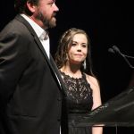 Dan Tyminski and Sierra Hull hosting the 2016 International Bluegrass Music Awards - photo by Frank Baker