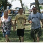 Tammy, Wyatt and Bull Harman at Back 40 Bluegrass (9/12) - photo by Brian Dietz
