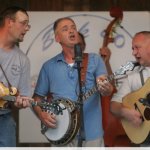 Alvin Deskins takes the mic for a song at Back 40 Bluegrass (9/12) - photo by Brian Dietz