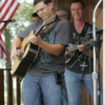Jared Hensley with Darrell Webb Band at Back 40 Bluegrass (9/12) - photo by Brian Dietz