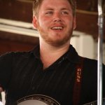 Russ Carson with Audie Blaylock at the 2013 Delaware Valley Bluegrass Festival - photo by Frank Baker