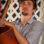 Austin Ward with Chris Stuart and Janet Beasley at the 2013 Delaware Valley Bluegrass Festival - photo by Frank Baker