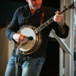 Russ Carson with Audie Blaylock at the 2013 Delaware Valley Bluegrass Festival - photo by Frank Baker