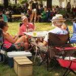 Cards, beer, and bluegrass at the 2016 Bluegrass Bluegrass on the Grass festival on the campus of Dickinson College - photo by Frank Baker