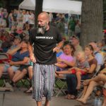Dancing' for joy at the 2016 Bluegrass Bluegrass on the Grass festival on the campus of Dickinson College - photo by Frank Baker
