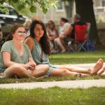 Enjoying the music at the 2016 Bluegrass Bluegrass on the Grass festival on the campus of Dickinson College - photo by Frank Baker