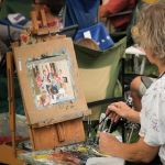 Art and music at the 2016 Bluegrass Bluegrass on the Grass festival on the campus of Dickinson College - photo by Frank Baker