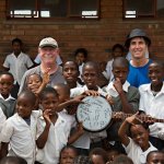 South African schoolchildren during a visit from the 2012 Banjo Safari crew - photo by Kevin Dooley