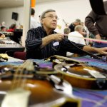 Herschel Sizemore surrounded by Loars at Banjothon 2013 - photo © Dean Hoffmeyer