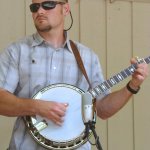 Jason Davis with Junior Sisk at Bean Blossom 2015 - photo by Daniel Mullins