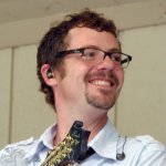 Chris Davis with Wildfire at Bean Blossom 2015 - photo by Daniel Mullins