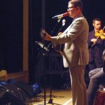 Jessie Baler and BJ Cherryholmes with Dailey & Vincent at Bean Blossom 2015 - photo by Daniel Mullins