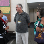 Trisha Tubbs, Brian Smith, and Trish Lundberg at World of Bluegrass 2015 - photo by Becky Johnson