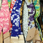 Straps of many colors at World of Bluegrass 2015 - photo by Becky Johnson