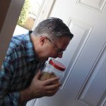 Kenny Smith with the cookies at Dark Shadow Recording