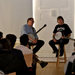 Tony Trischka and Béla Fleck at Berklee - photo 2011 by David Hollender
