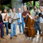 Tashina Clarridge, Tristan Clarridge, David Grier, Bill Evans, Todd Phillips, Tom Size (recording engineer), Mike Marshall, and Darol Anger - photo by Mike Melynk