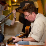 Bill Evans tracking in Nashville with Tim O'Brien - photo by www.funkyumbrella.com