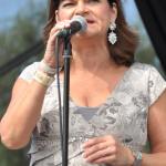 Cindy Baucom MC at Wide Open Bluegrass 2016 - photo © Bill Warren