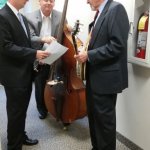 Terry Baucom and the Dukes of Drive backstage at the 2015 Blue Ridge Hall of Fame presentation - photo by Cindy Baucom