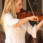 Maggie Estes White with The Vickie Vaughn Band at Bluegrass on the Grass (7/12/14) - photo by Frank Baker
