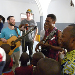 Starr Moss finds someone to jam with near Brazzaville