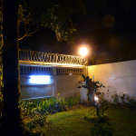 Razor wire protects the US Embassy compound in The Congo