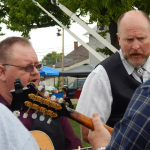 Big Country Bluegrass warming up backstage at the 2016 Miami Valley Brewfest - photo by Stacey Wright