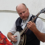 John Treadway with Big Country Bluegrass backstage at the 2016 Miami Valley Brewfest - photo by Stacey Wright