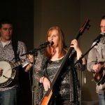 Becky Webb sings with her brother Darrell at Bristol Bluegrass Spring Fest 2015 - photo by Jessica Boggs