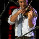 Andy Leftwich with Ricky Skaggs & Kentucky Thunder at the 2014 Bluegrass and Chili Festival - photo by Tom Dunning