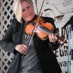 Deanie Richardson with Sister Sadie at the 2015 Delaware Valley Bluegrass Festival - photo by Frank Baker