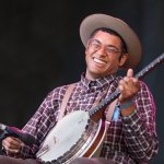 Dom Flemons with Carolina Chocolate Drops at DelFest 2013 - photo © Gina Proulx